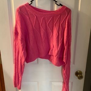 Pink Cropped Sweater